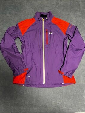 VTG Millet Gore Tex Jacket Women Medium Windbreaker Hiking Raincoat Trail Purple